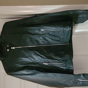 French Connection Faux leather blue jacket